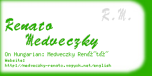 renato medveczky business card